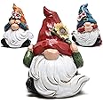 Hodao Spring and Summer Gnomes Statues Decor Gnomes Statues See no Evil Speak no Evil Hear no Evil Table Decorations Handmade Gnomes Dwarf Scandinavian Home Decorations Garden Gnomes Decor