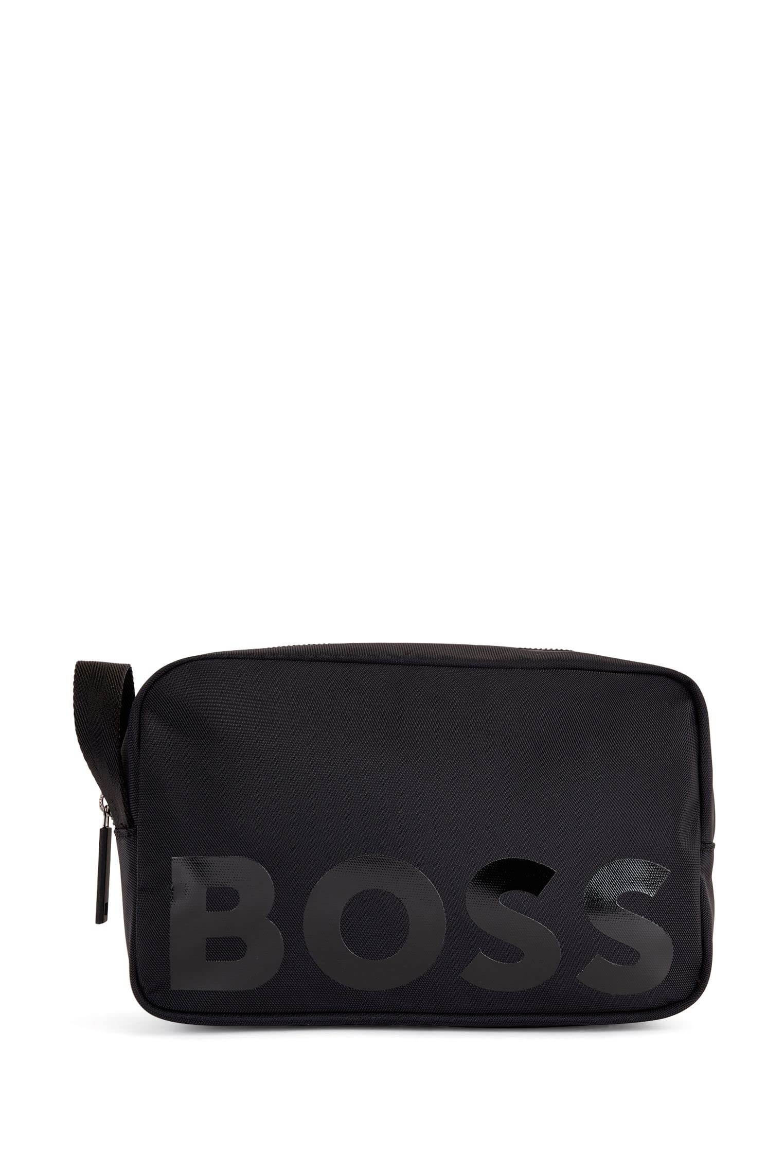 BOSS Mens Catch Washbag Tonal-logo washbag in recycled material Size One Size