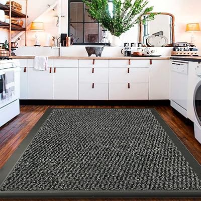 PHP Large 120x150 cm Grey Carpet Mat Waterproof Non Slip PVC Backing