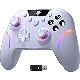 EasySMX X20 Wireless PC Controller with Mech Buttons, 2-Stage Hall Effect Stick, 1000Hz Polling Rate,6-Axis Gyro on Multi-Pla