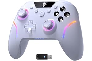 EasySMX X20 Wireless PC Controller with Mech Buttons, 2-Stage Hall Effect Stick, 1000Hz Polling Rate,6-Axis Gyro on Multi-Pla