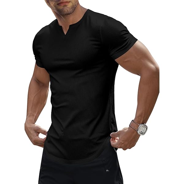 Amazon.com: Men's Muscle Fit Dress Shirts Short Sleeve Athletic Fit Solid  Button Down Shirts,Black,M : Clothing, Shoes & Jewelry