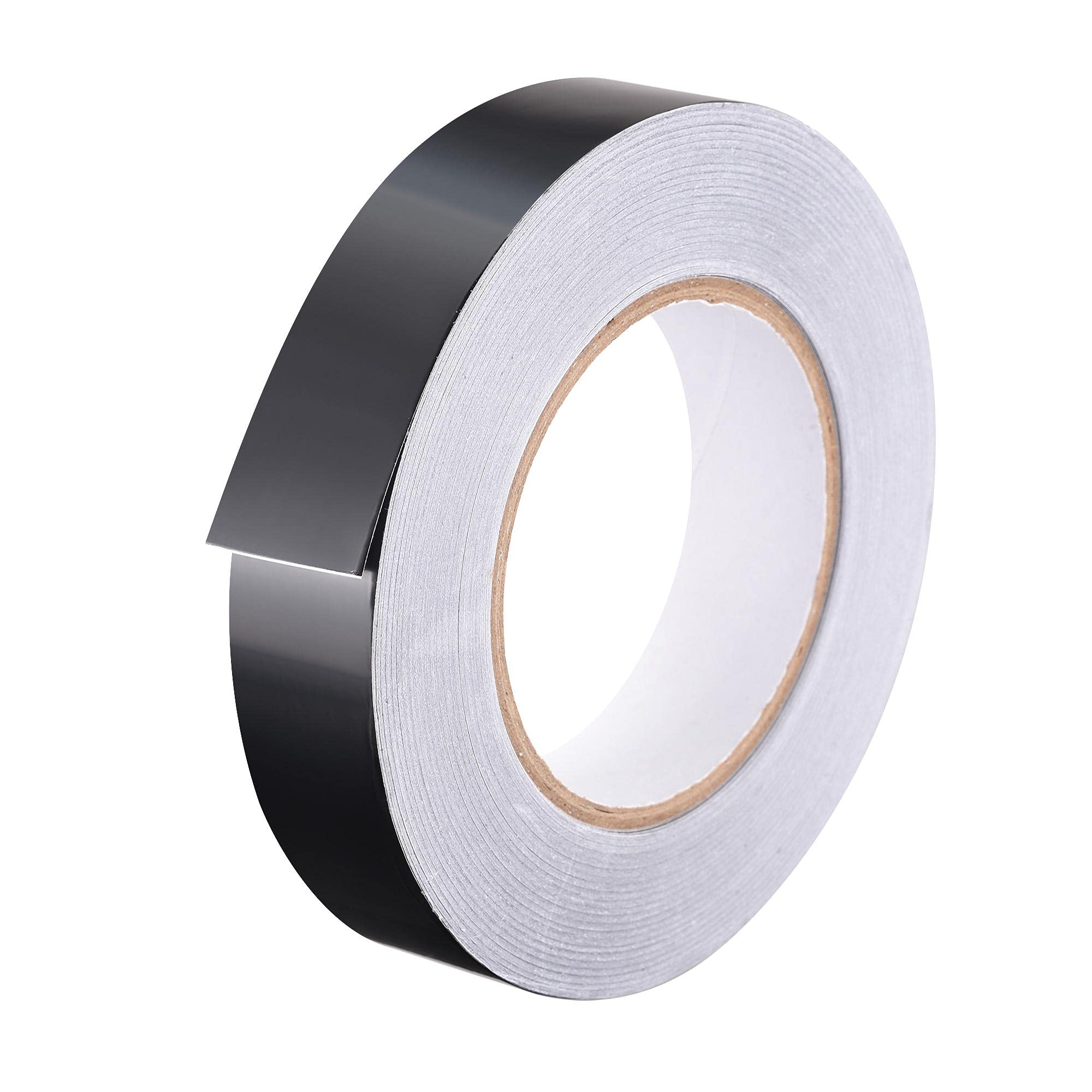 sourcing map Aluminum Foil Tape Black Matte Tape Non Reflective 20mmx50m/164ft for HVAC, Sealing, Patching Hot and Blocking Light