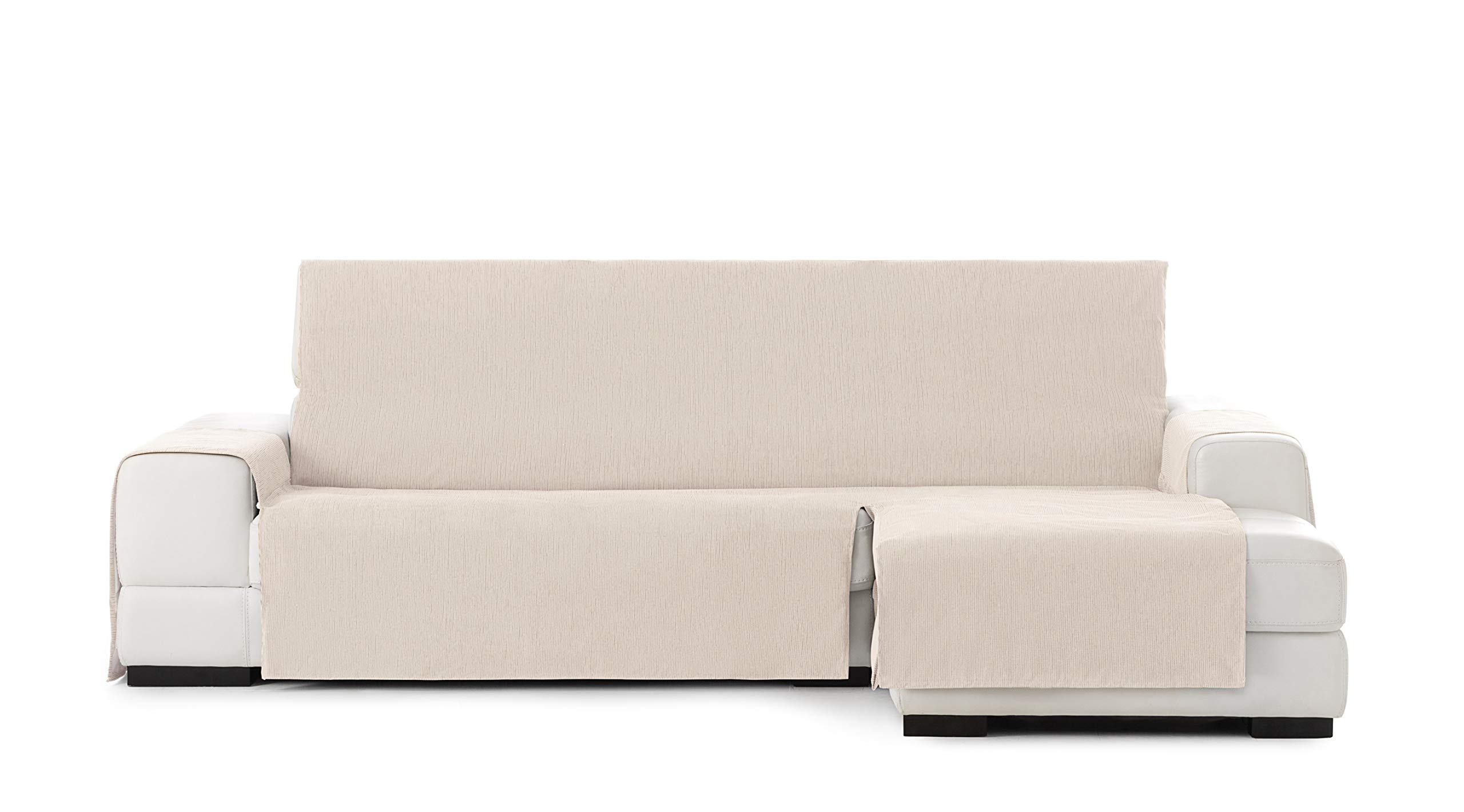 Eysa Rabat practica chaise longue cover 240cm., color 00/ecru, right-frontal view