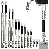 High Magnetic Screwdriver Drill Bit Set, K5 Anti Slip Impact Bits, 12pcs | Upgraded K5 Steel, Long PH2 Phillips Bit, 25mm, 50mm, 65mm, 70mm, 90mm, 150mm