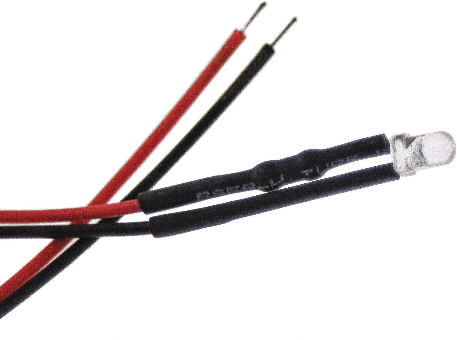 10 x 3 mm LED, 24 V, Connection Cable and Built-in Resistor, Warm White - Image 3