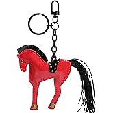 Autumnwell Horse Keychain, Hanging Charm Accessory for Purse, Bag and Backpacks Pony Key Chain for Women