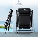 SUNMER Sun Lounger Padded Garden Chairs Set of 2 Zero Gravity Adjustable 30-90° view 5