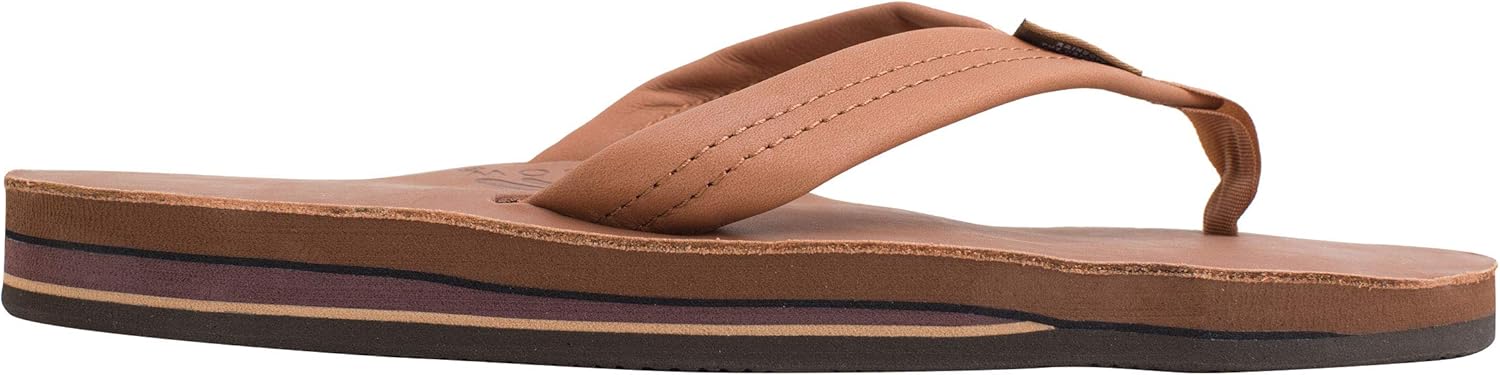 Rainbow Sandals Men's Premier Leather Double Layer with Arch Wide Strap: Shoes