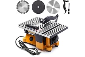 ANMAS HOME 4" 60W Mini Table Saw Top Cut Off Miter Saw for Precision Cut Metal Wood Frame Molding