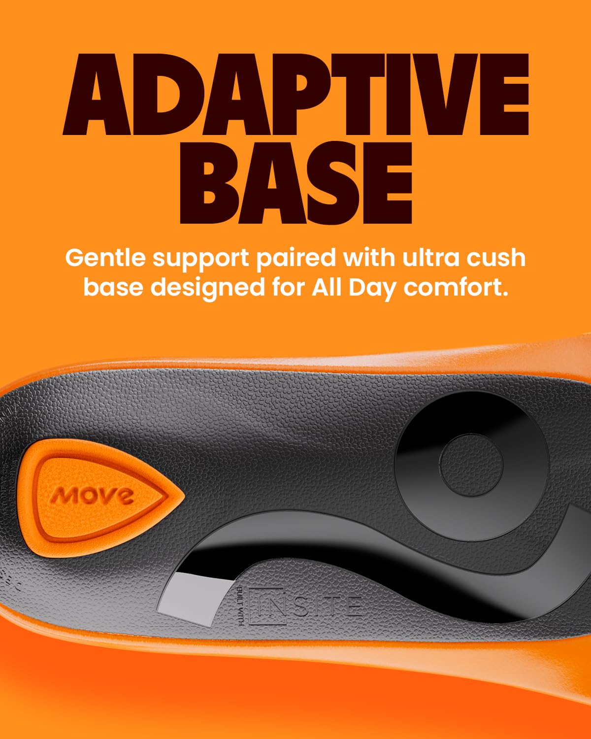 MOVE All Day Comfort Insole - Extra Plush Foam Insole for Stress Reduction on Feet, Knees, Back, Shock Absorbing, Walking, Foot Cushion, Comfort, Arch Support, and Work Boots (M4-4.5/WM 5.5-6)