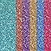 Outus 6 Sheets Glitter Vinyl Heat Transfer Vinyl for Clothes, T-Shirt, Craft DIY, Assorted Colors