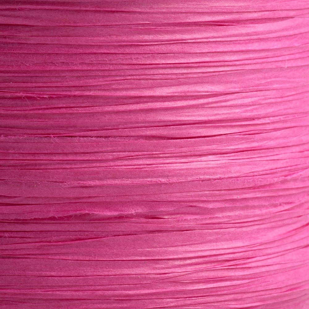 Italian Options Paper Raffia Ribbon 7mm x 100M - Fuchsia Pink — image 1
