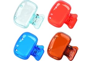 Eaezerav 4 Pack Toothbrush Covers Caps, Toothbrush Protector Toothbrush Coverings Clips Portable Plastic Toothbrush Head Case for Travel, Business, Camping, School, Home
