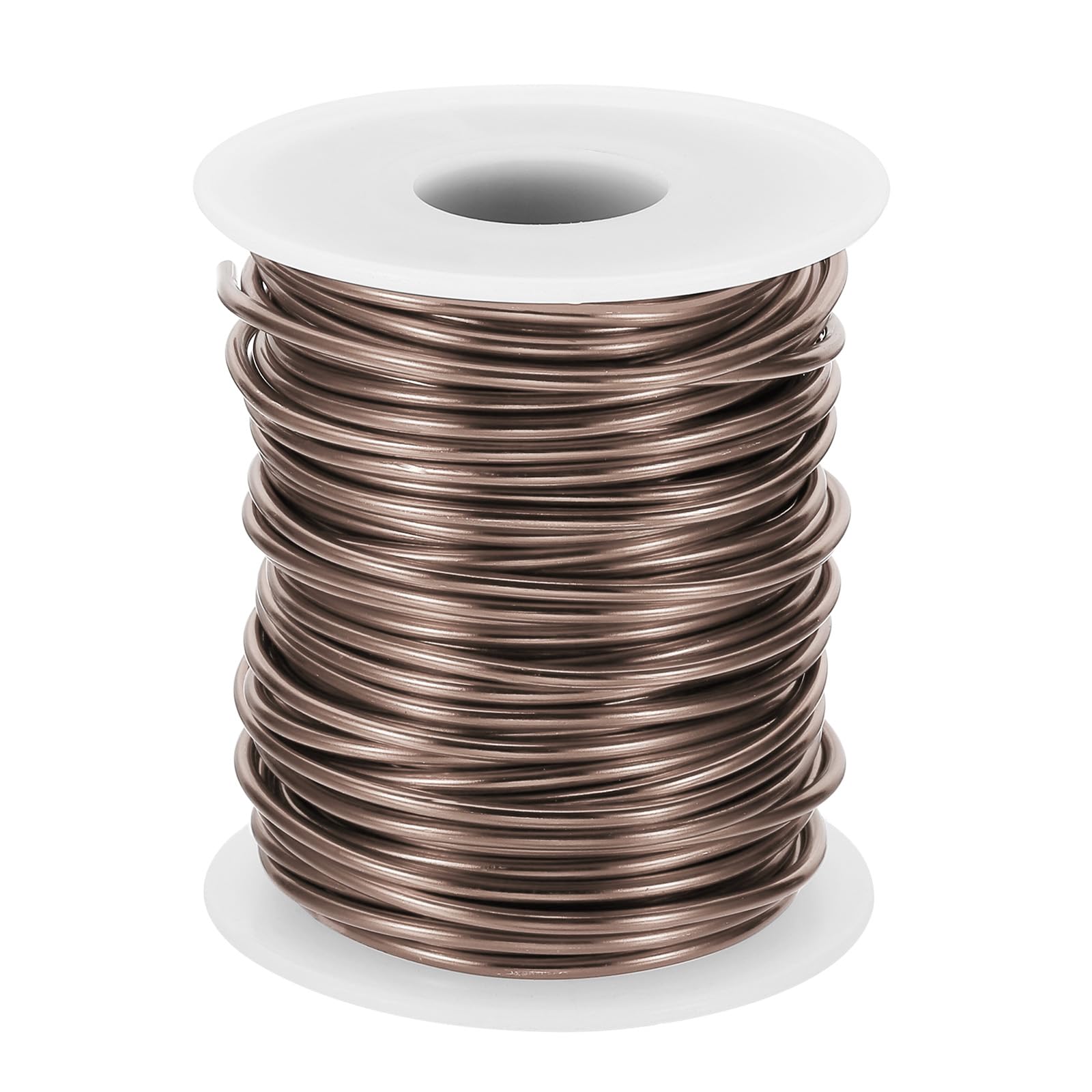 PATIKIL 12 Gauge 2mm Aluminum Craft Wire, 65.6Ft Metal Wire Armature Bendable Wire for Jewelry Making Metal Wrap DIY, Brown