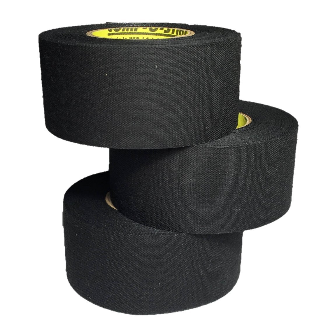 3 Rolls of CompOStik BLACK Hockey Lacrosse Bat Cloth Stick Tape