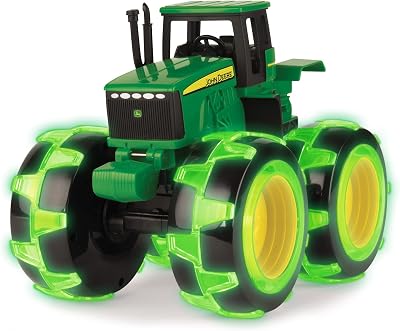 Tomy John Deere Monster Treads Lightning Wheels Tractor Toy