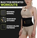 Bionix Waist Trainer Belt Men Women Sweat Band Stomach Shaper Black view 5