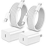 iPhone 15 Charger Fast Charging,20W Apple iPad USB C Fast Charger,2Pack 6ft USB C Wall Charger Block for iPhone 15/15 Plus/15