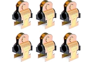 LBG Products 6 Pack Rubber Cushion Strut Clamp,1" OD Pipe Strut Clamps for Mounting Copper Piping,PEX Pipe,CVPC Tubing,Heat Resistant Mount Strut Clamp,Easy Installation with Bolts and Nuts