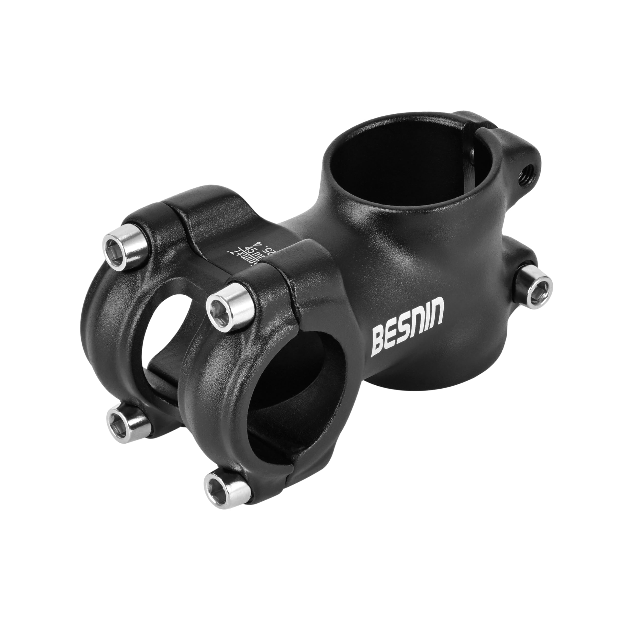 BESNIN Bike Stem 25.4mm MTB Stem 7 Degree Handlebar Stem 45mm Short Bicycle Handlebar Stem Aluminium Alloy for Mountain Bike, Road Bike, BMX, Cycling