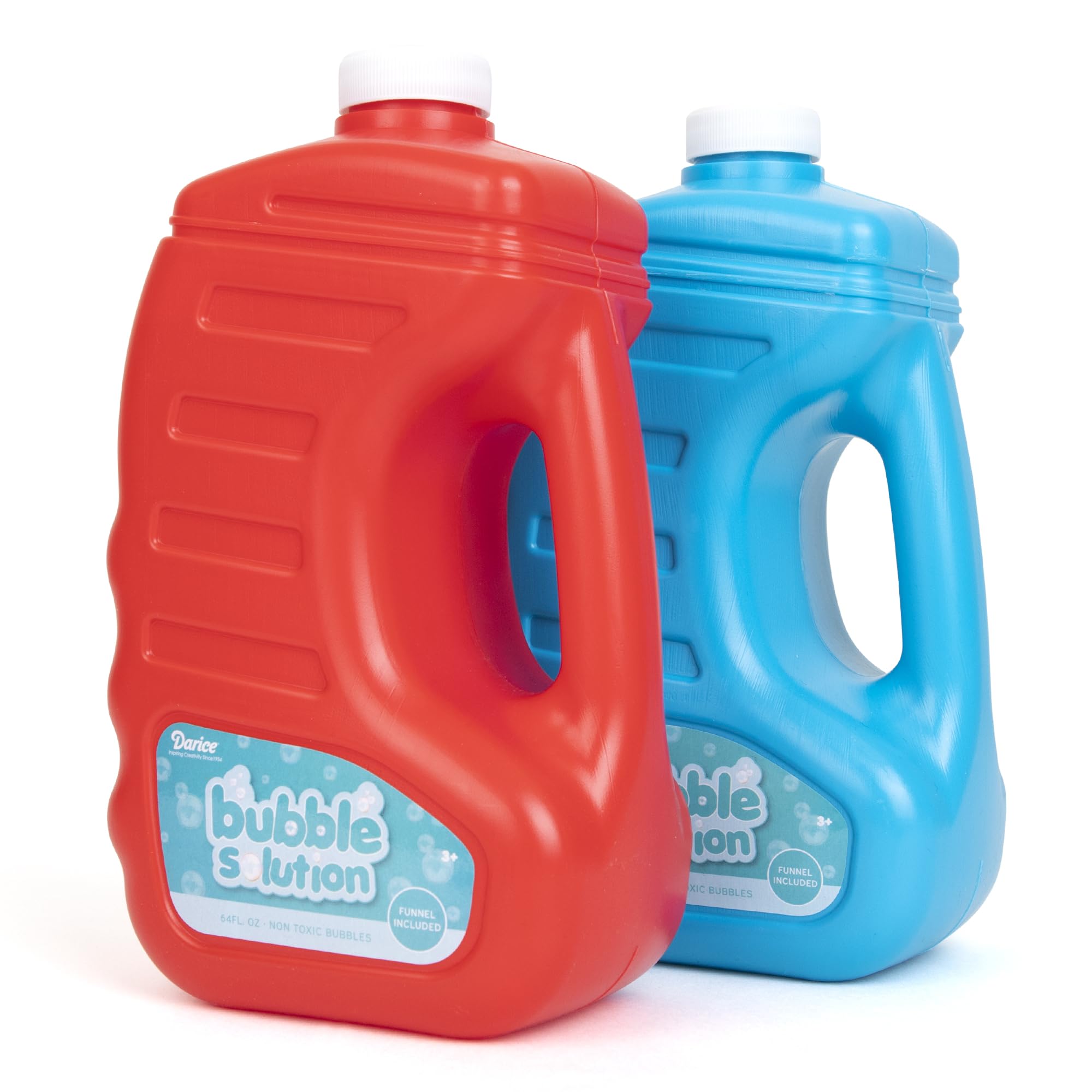 Photo 1 of Darice 2 Pack 128oz Bubble Solution Refill for Bubble Machines & Blowers - Easter, Weddings, Birthdays, Outdoor - 4 Big Bubble Wands Included - Non-Toxic Safe for Toddlers & Kids, Colors May Vary