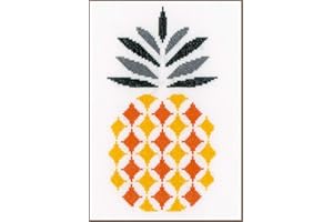Vervaco Counted Cross Stitch Kit Pineapple 6.4" x 10.4"