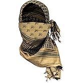 M MCGUIRE GEAR Shemagh Tactical Scarf, Middle Eastern Desert Hood, Bandana, Keffiyeh, Military Style, 100% Cotton, 42" x 42"