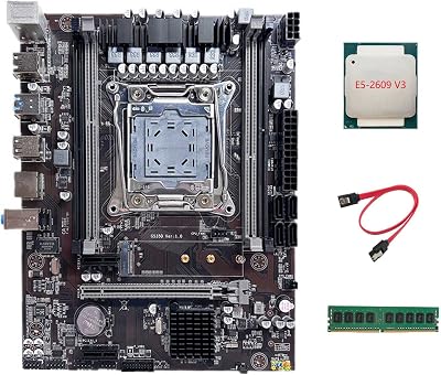 Oikabio X99 Motherboard LGA2011-3 DDR4 ECC RAM E5 2609 V3 CPU 4G RAM