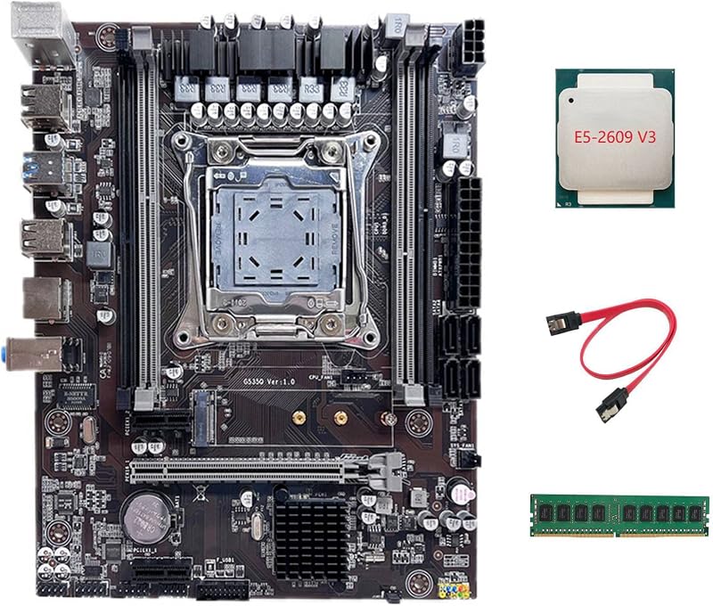 Oikabio X99 Motherboard LGA2011-3 DDR4 ECC RAM E5 2609 V3 CPU 4G RAM