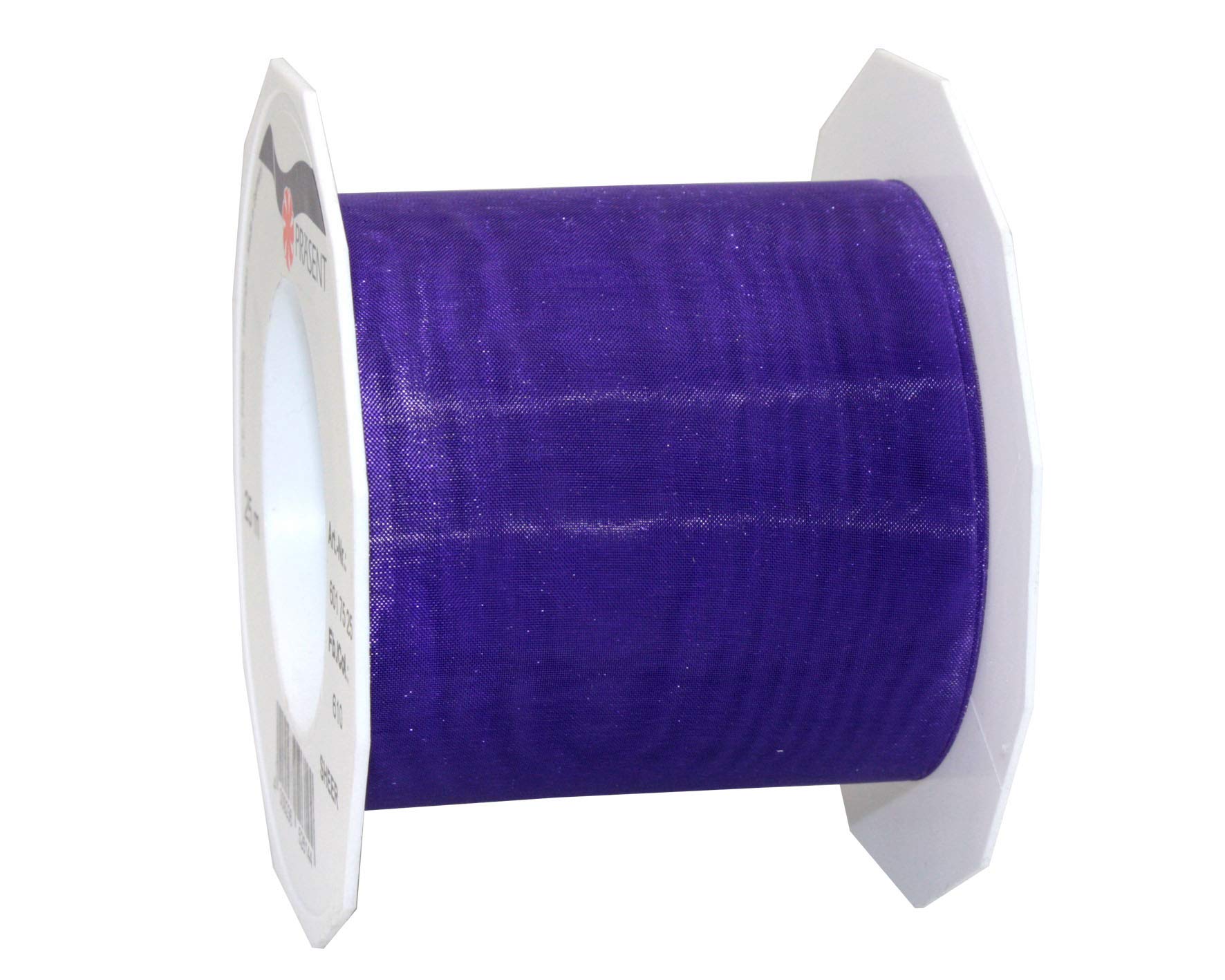 C.E. Pattberg Sheer Organza Ribbon Violet, 27 Yards Gift Wrap Ribbon, 2.8 inches Width, Accessories for Decoration & Handicrafts, Decoration Ribbon for Presents, for Every Occasion
