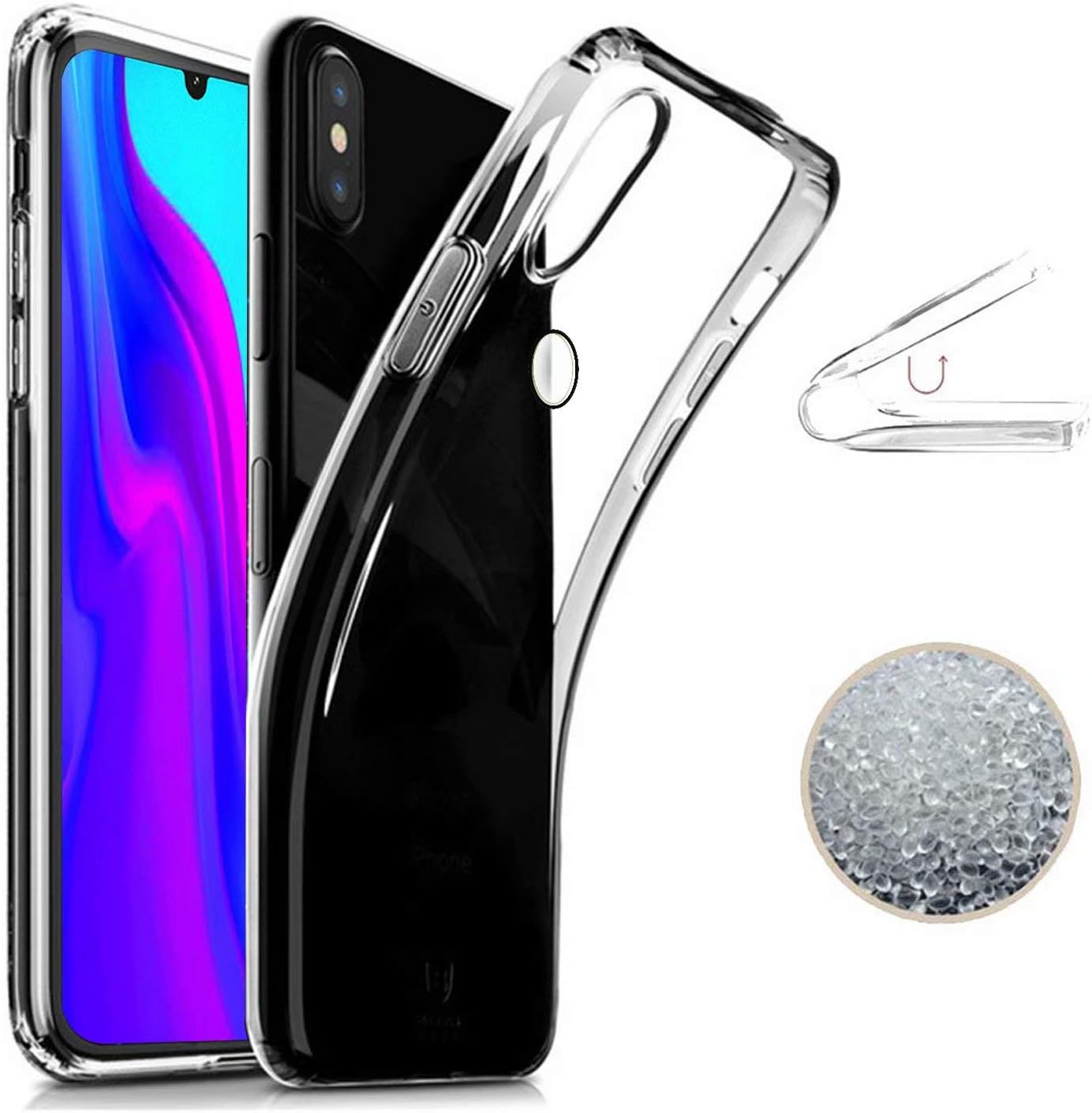cookaR OPPO Reno 3 Pro Case Transparent,OPPO Reno 3 Pro Screen Protector [Slim Fit] Slim Clear Soft TPU Cover Case for Reno 3 Pro Smartphone - Clear