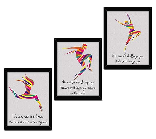 TIED RIBBONS Motivational Posters For Office And Home Decor Framed Quote For Inspiration Set of 3 (13.6 inch X 10.2 inch)