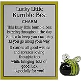 Ganz Lucky Little Bumble Bee Charm with Story Card yellow