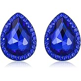 EVER FAITH Women's Austrian Crystal Wedding Teardrop Stud Earrings