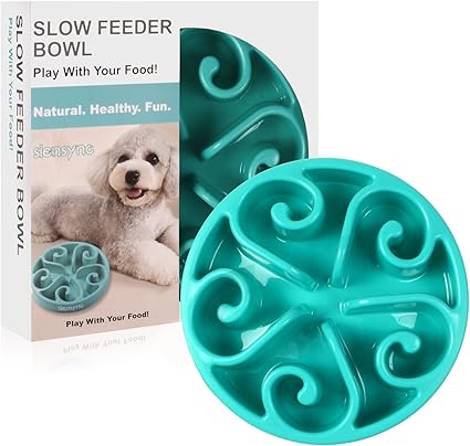 Amazon Com Siensync Slow Feeder Dog Bowl Non Slip Puzzle Bowl