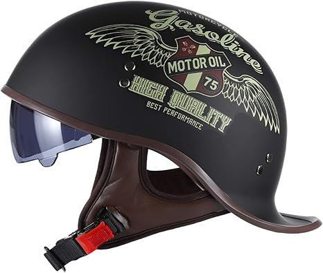 Amazon Co Jp バイクヘルメット 軽量 半帽型ヘルメット ジェット ヘルメット ヘルメットバイクパーツ 男女兼用 通気吸汗 Absシェル Epsライニング クイックリリースバックル 快適なチンストラップ Psc認証 Color F Size L 59 60cm 車 バイク