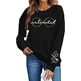 Pink Goes Good With Green Embroidery Sweatshirts Woman Musical Movie Shirts Casual Long Sleeve Pullover Tops