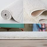 THE RUGS Living Room Rug Shaggy 30mm White 80x300 cm view 5