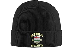 Republic of Alberta Beanie for Men Women Winter Hat Cuffed Knit Skull Cap Warm Ski Hats