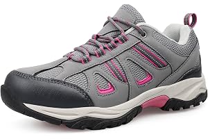 riemot Women's Waterproof Hiking Boots Non-Slip Outdoor Trekking Camping Trail Boots Lightweight Breathable Hiking Shoes