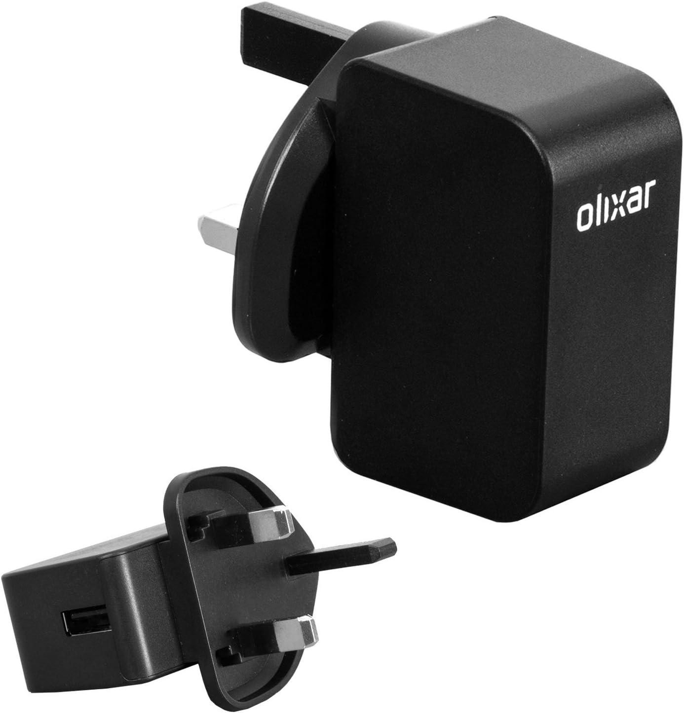 Olixar UK Mains Charger USB Plug Adapter 2.4A Portable Mains