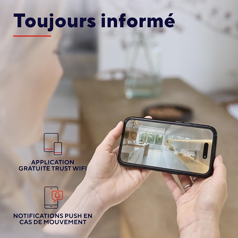 SMARTCAM-2800 Camera de Surveillance 360° Intérieure, Blanc