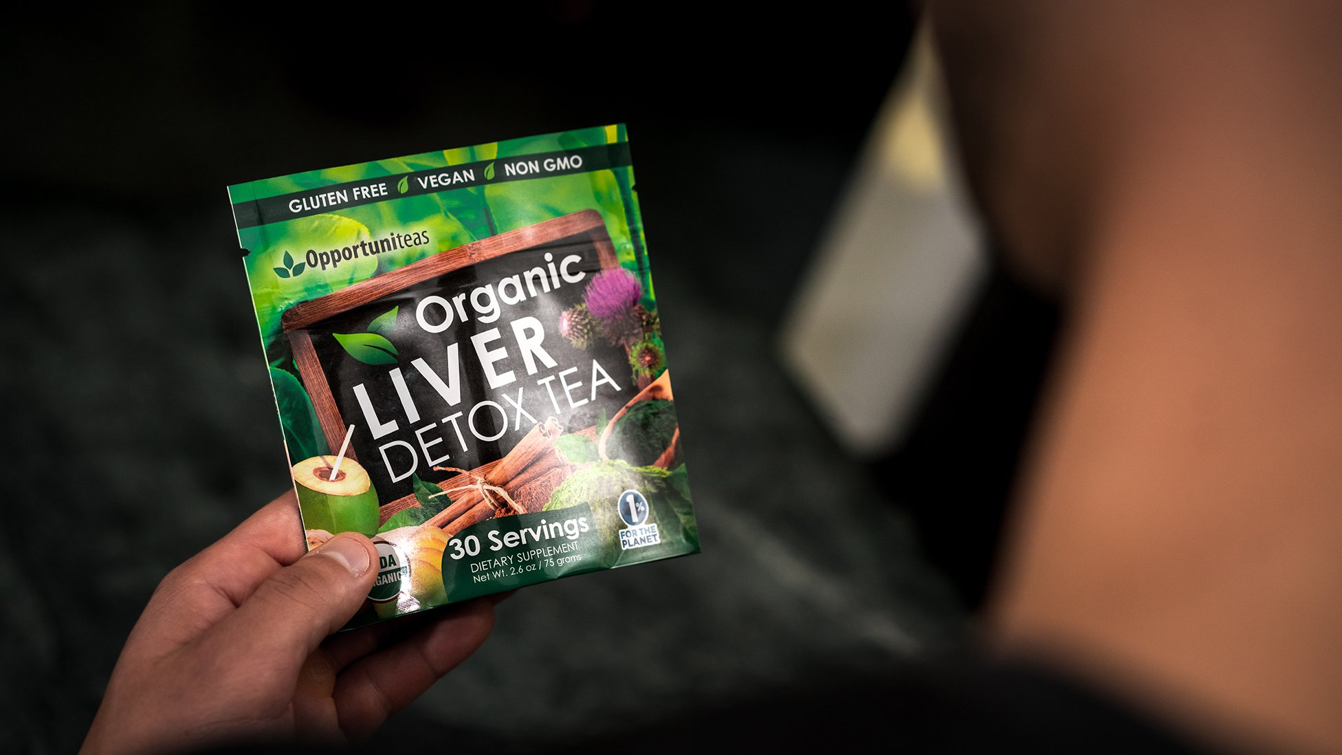 Organic Liver Detox Tea Matcha Green Tea, Milk Thistle, Coconut Water