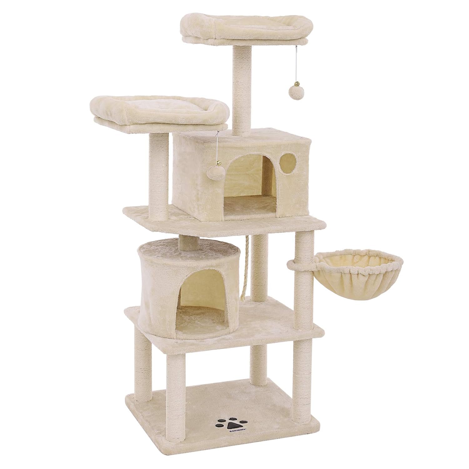 FEANDREA MultiLevel Cat Tree with SisalCovered Scratching Posts