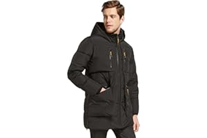 Orolay Men's Thickened Down Jacket Hooded Winter Puffer Jacket with 6 Pockets
