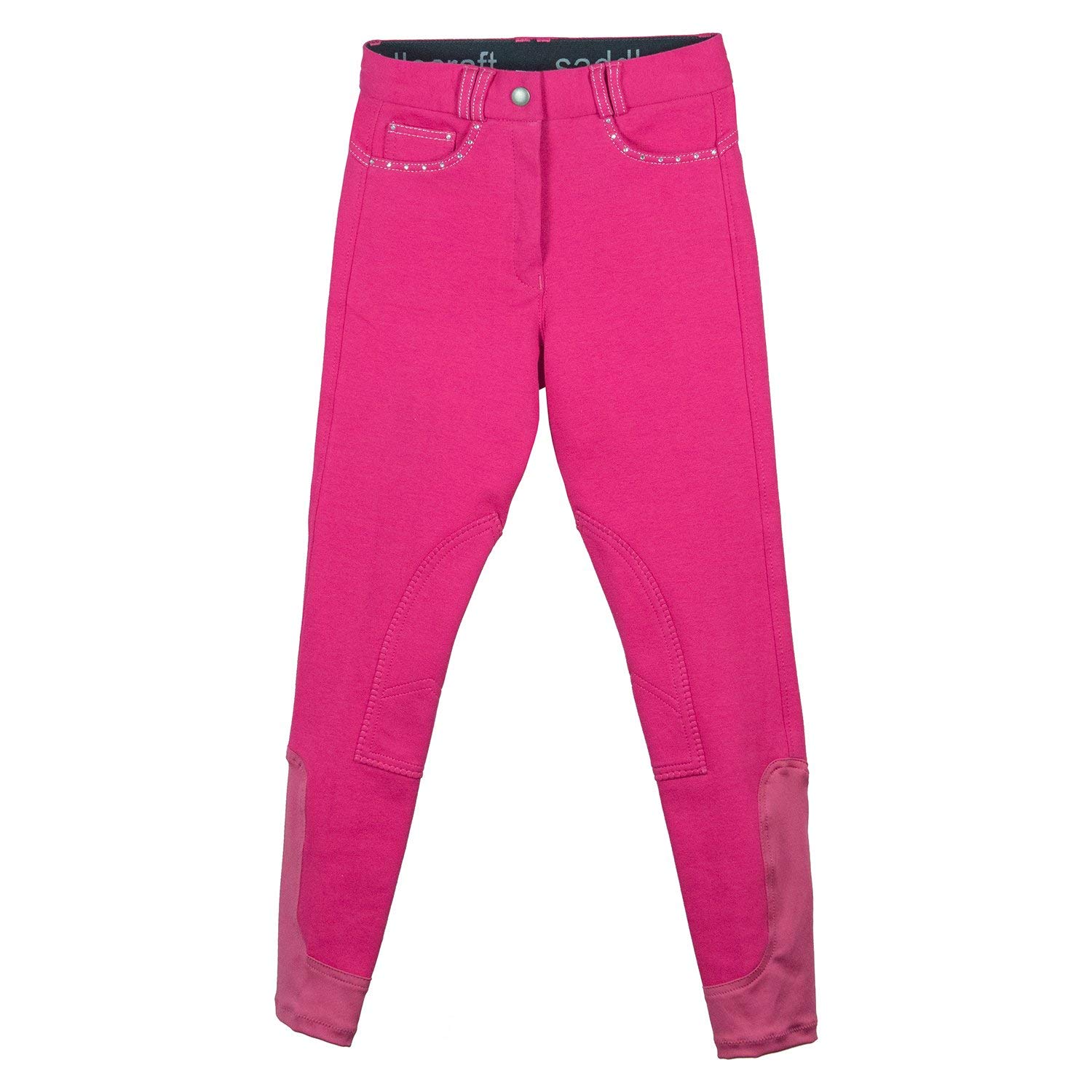 Saddle Craft Contrast Sparkly Kids Riding Breeches 24 inch Pink Amazon