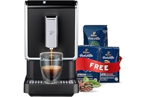 Tchibo Single Serve Coffee Maker - Automatic Espresso Coffee Machine - Built-in Grinder, No Coffee Pods Needed - Comes with 3 x 17.6 Ounce Bags of Whole Beans