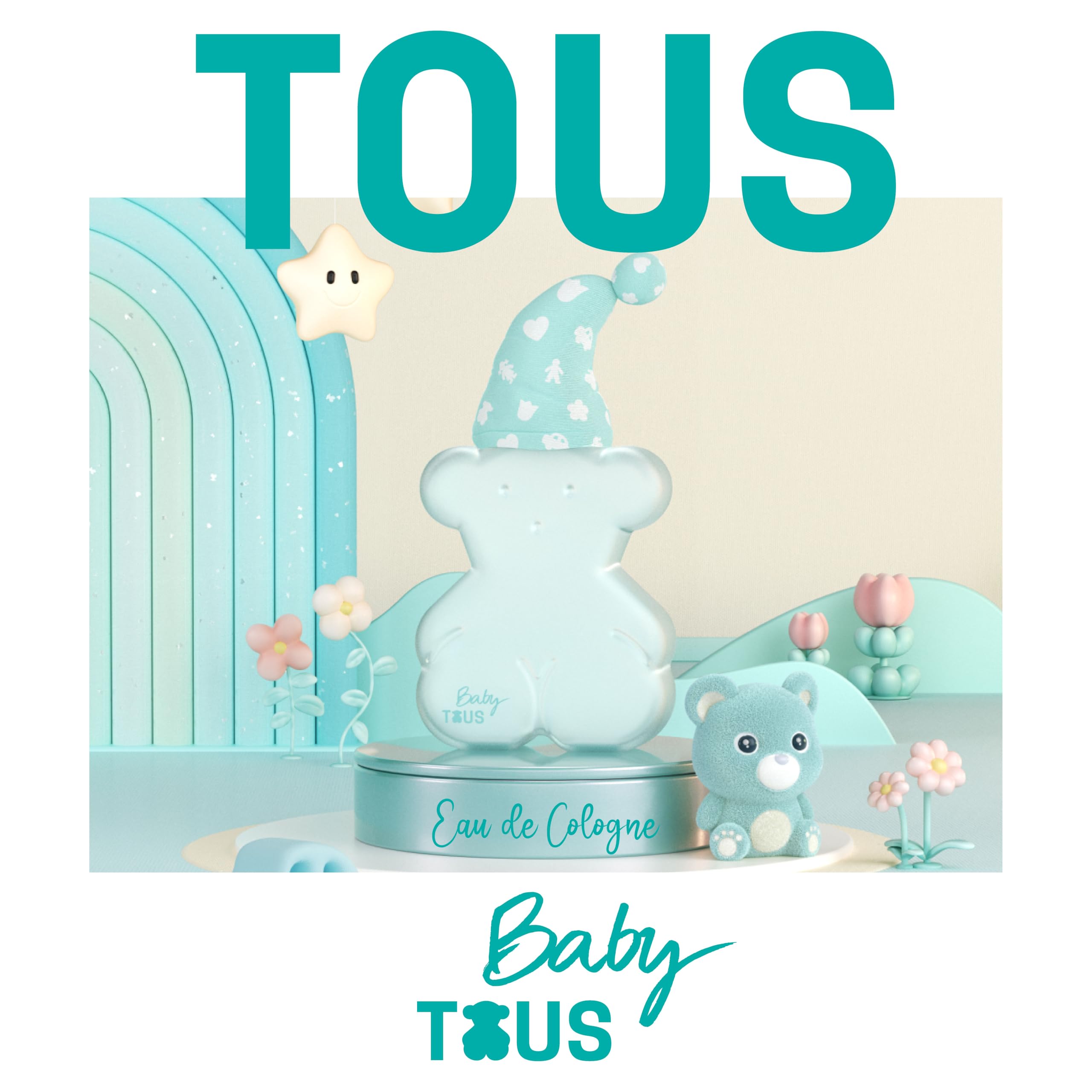 TOUS Baby Cologne for Boys and Girls. Fresh, Powdery Perfume, Gentle Scent for Babies & Toddlers. Ideal Baby Gift, 3.4 Fl Oz