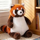 ARELUX Giant 22in Big Red Panda Plush Large Stuffed Animal Hugging Pillow: Soft Jumbo Sleeping Body Warm Fluffy Pillow Adorable Chubby Plushie Toy Gifts for Boys Girls